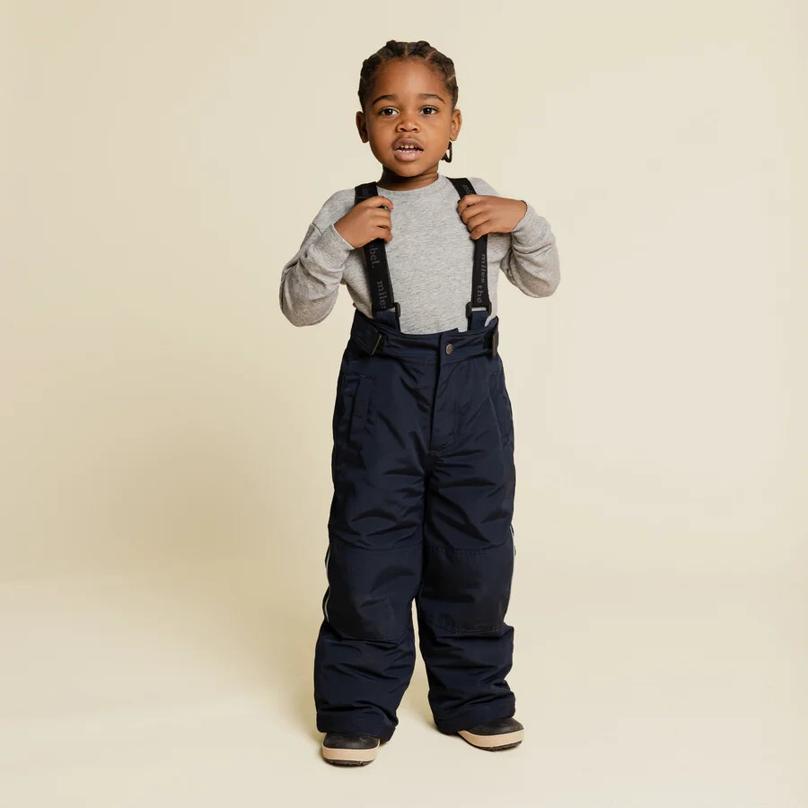 Miles The Label Snow Pants Baby Boys 12M Black Suspender Strap Grip Tape Closure