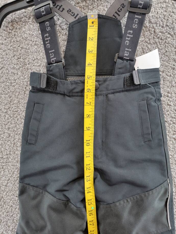Miles The Label Snow Pants Baby Boys 12M Black Suspender Strap Grip Tape Closure