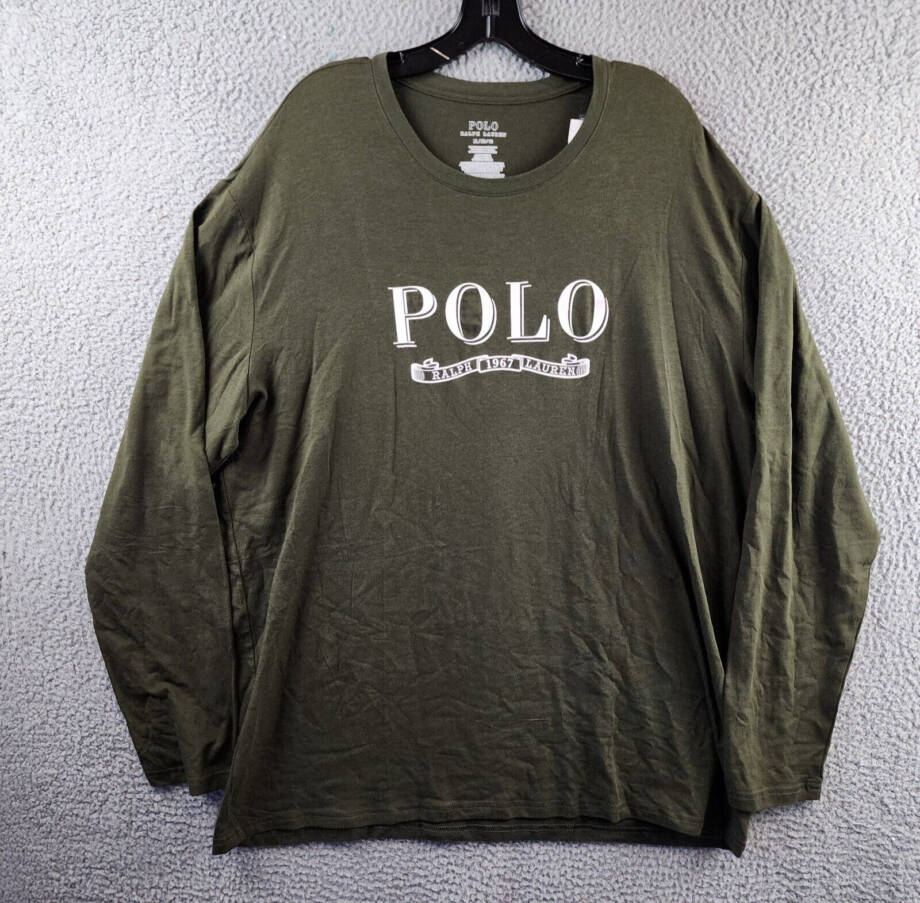 Polo Ralph Lauren Lounge Long Sleeve T-shirt Men's XL Green Crewneck