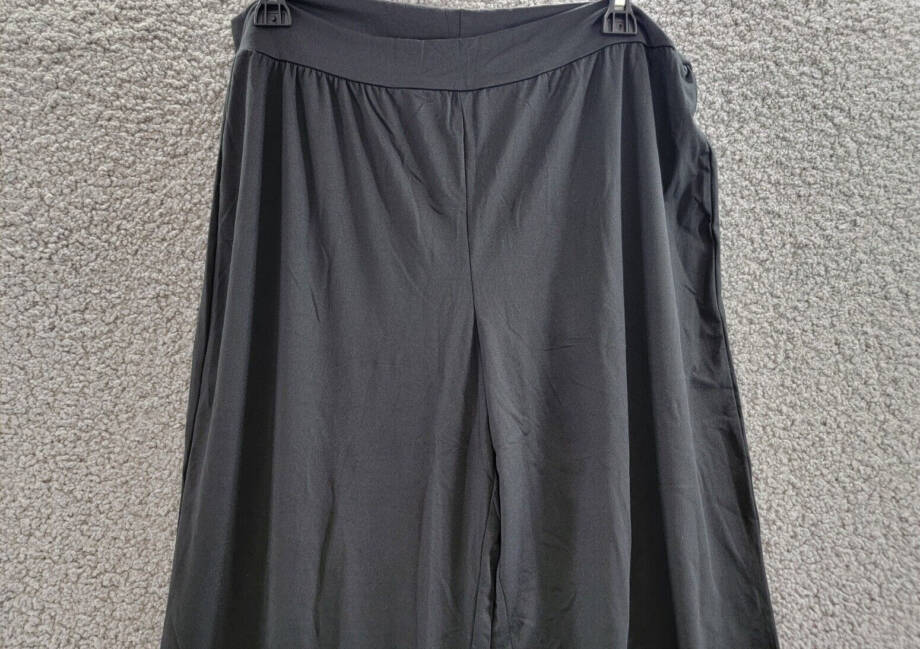 HUE Pure Comfort Mid-Rise Pajama Pants Women's XL Blue Indigo/Black Pull On -2pc