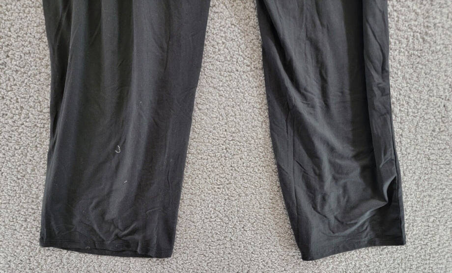 HUE Pure Comfort Mid-Rise Pajama Pants Women's XL Blue Indigo/Black Pull On -2pc