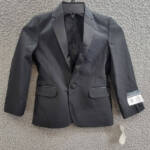 Nautica Single Breasted Jacket Little Boys 6 Noir Notch Lapel Button Closure