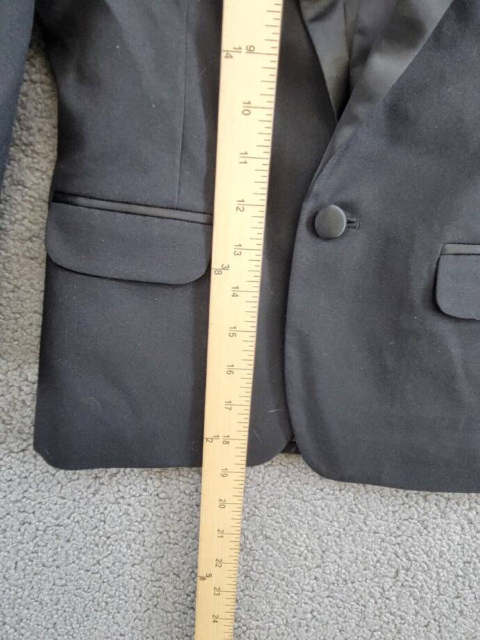Nautica Single Breasted Jacket Little Boys 6 Noir Notch Lapel Button Closure