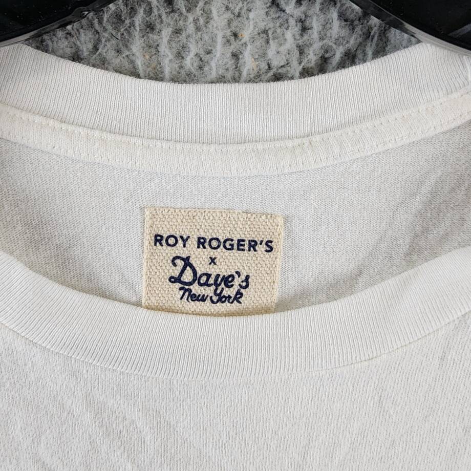 Roy Roger's X Dave's New York Industrial Print Tee Men's M White Crew Neck S/S
