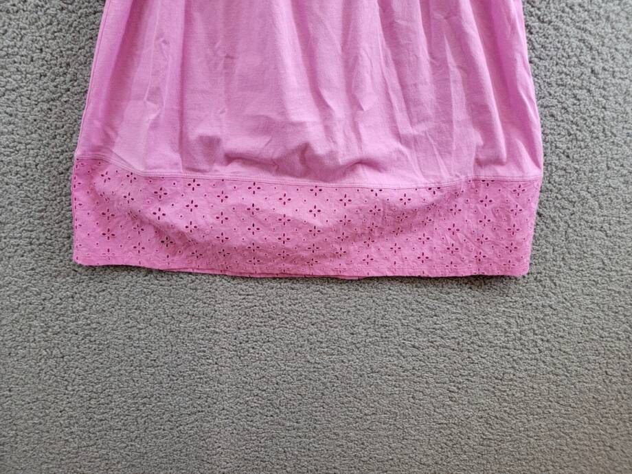Splendid Eyelet Smocked Dress Girl's 14 Pink Square Neck Pullover