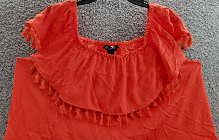 Inc International Concepts Petite Tassel-Trim Off-the-Shoulder Top Women's PXL