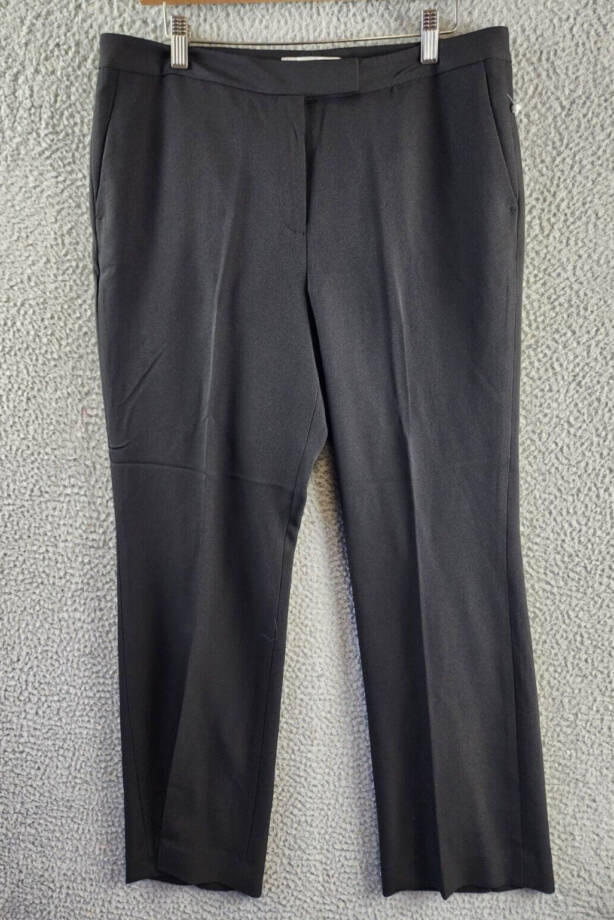 Kasper Petite Tab-Waist Straight-Fit Modern Dress Pants Women's 12P Black