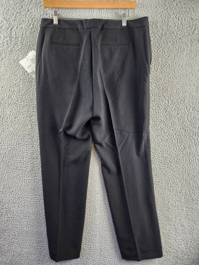 Kasper Petite Tab-Waist Straight-Fit Modern Dress Pants Women's 12P Black
