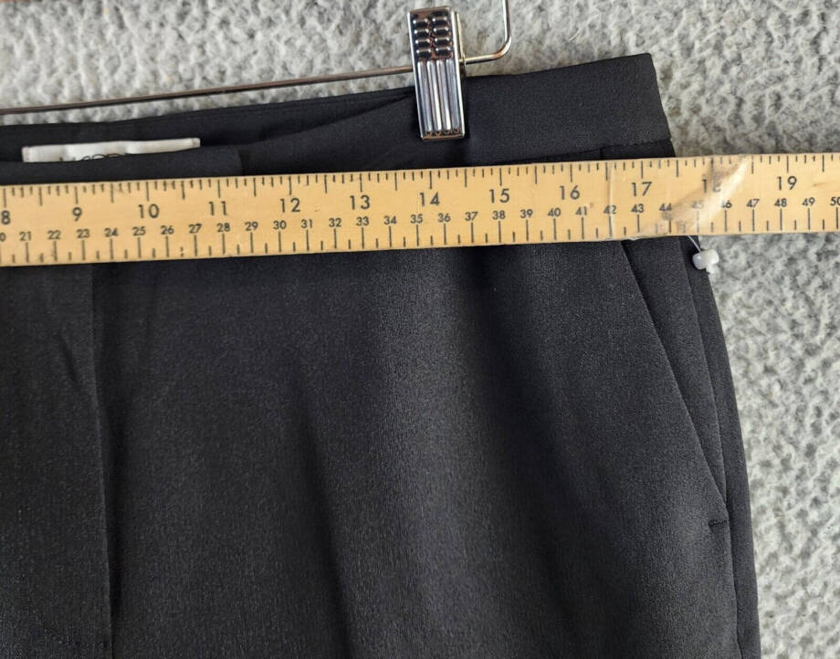 Kasper Petite Tab-Waist Straight-Fit Modern Dress Pants Women's 12P Black
