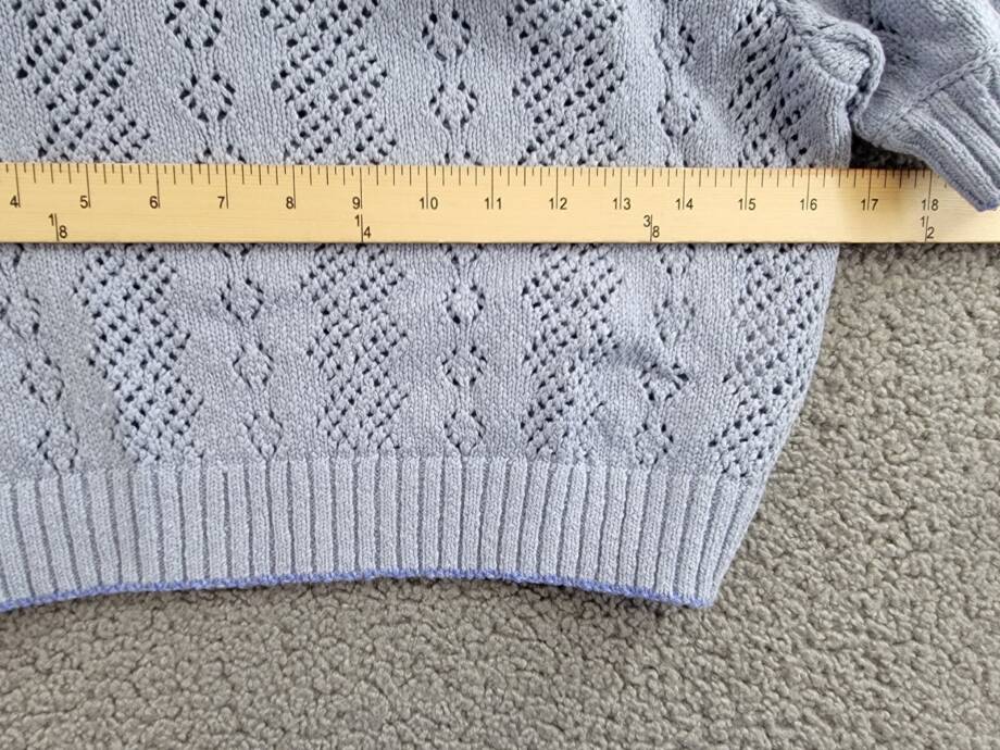 Free People Eloise Pullover Women's XS Falling Water Crew Neck Elbow Sleeve