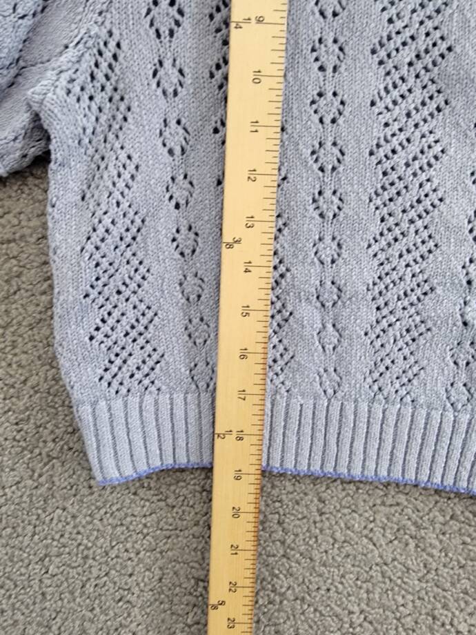 Free People Eloise Pullover Women's XS Falling Water Crew Neck Elbow Sleeve
