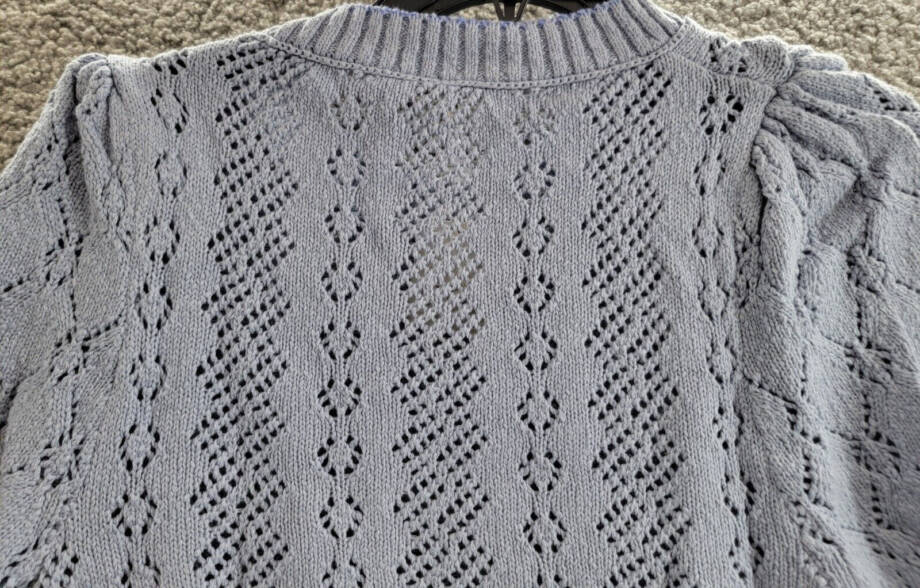 Free People Eloise Pullover Women's XS Falling Water Crew Neck Elbow Sleeve
