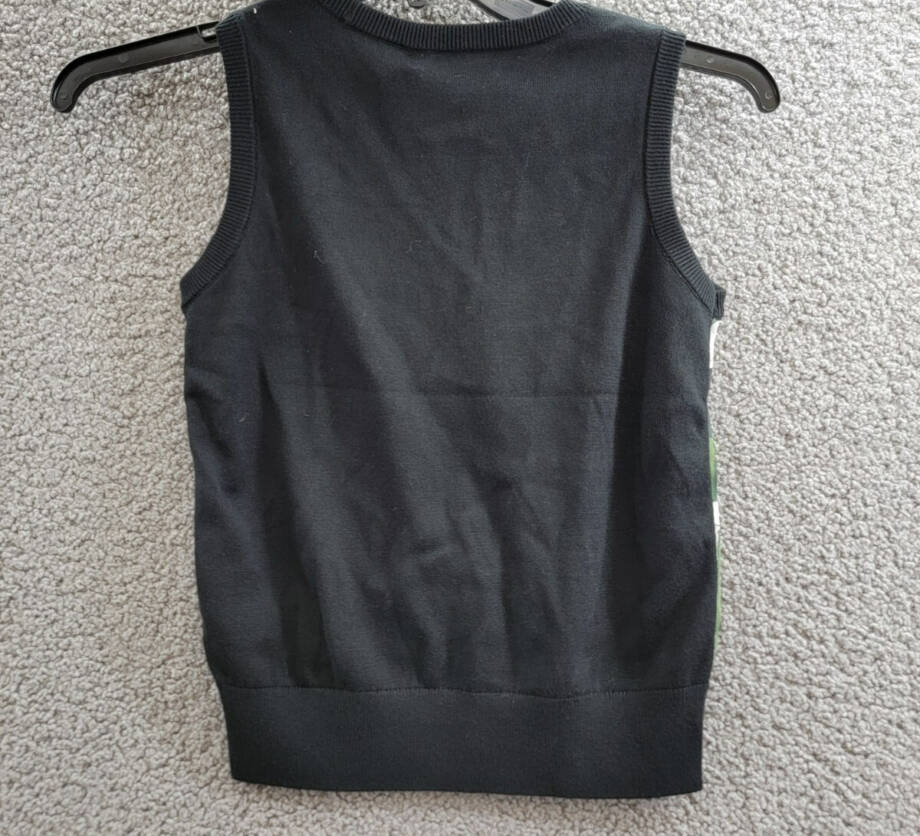 Lauren Ralph Lauren Petite Geo-Print Sleeveless Sweater Women's PXS Black Multi