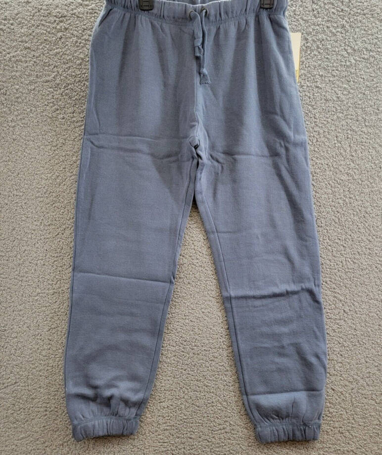 Vintage Havana Fleece Jogger Pants Women's L Washed Navy Elastic Waist Pull On