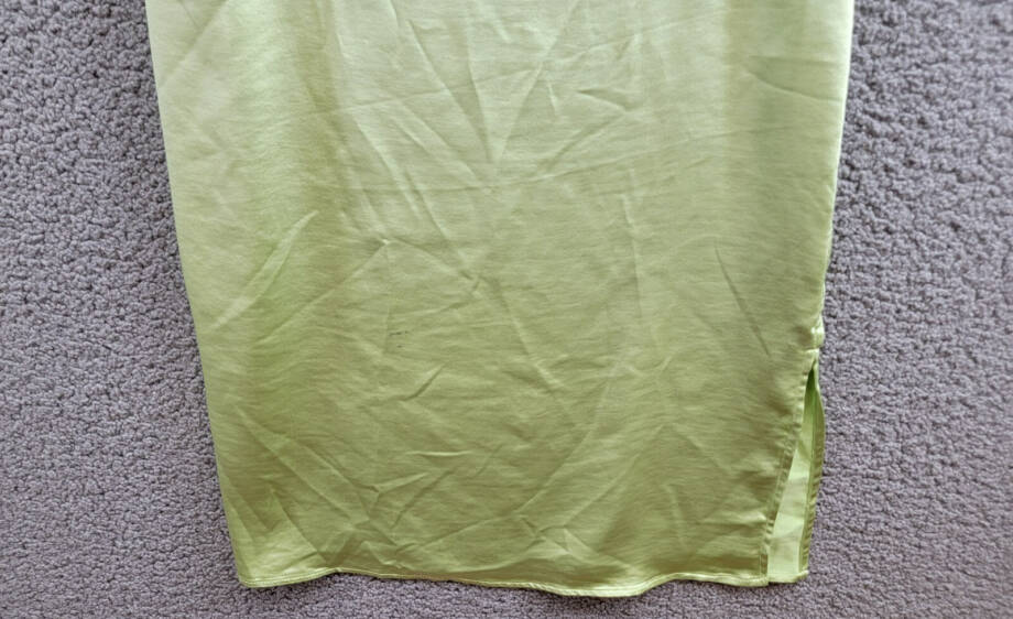 Vince Camuto V-Neck Sleeveless Slip Dress Women's XS Foam Green Slit Pullover