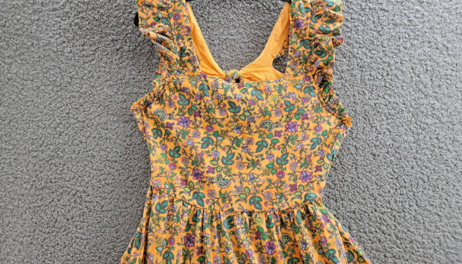 Polo Ralph Lauren Floral Ruffled Jersey Dress Big Girls XL 16 Tropical Woodblock