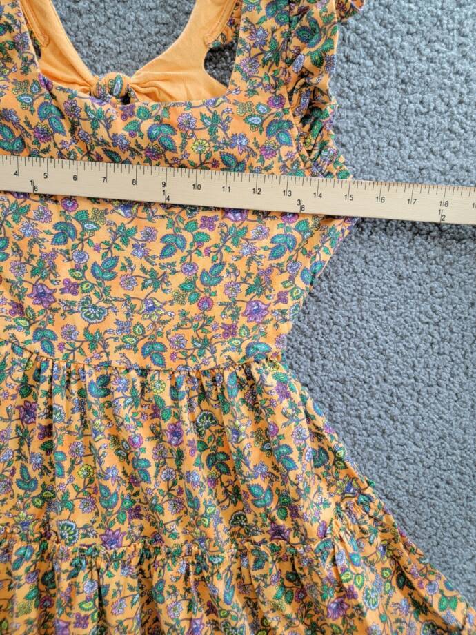 Polo Ralph Lauren Floral Ruffled Jersey Dress Big Girls XL 16 Tropical Woodblock