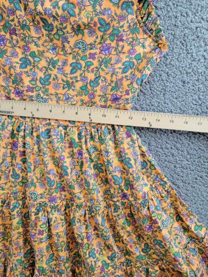 Polo Ralph Lauren Floral Ruffled Jersey Dress Big Girls XL 16 Tropical Woodblock
