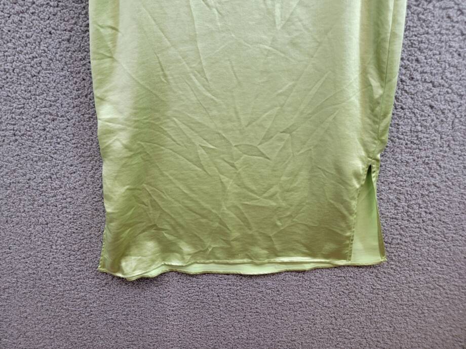 Vince Camuto V-Neck Sleeveless Slip Dress Women's XS Foam Green Slit Pullover