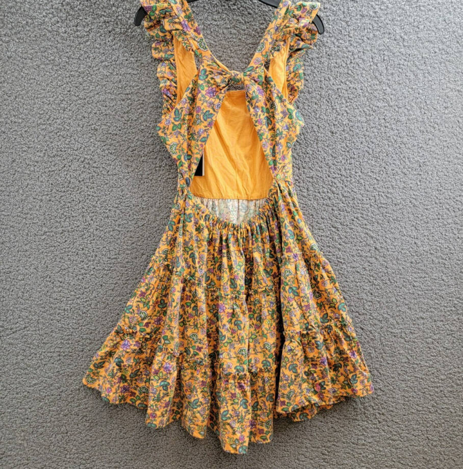 Polo Ralph Lauren Floral Ruffled Jersey Dress Big Girls XL 16 Tropical Woodblock