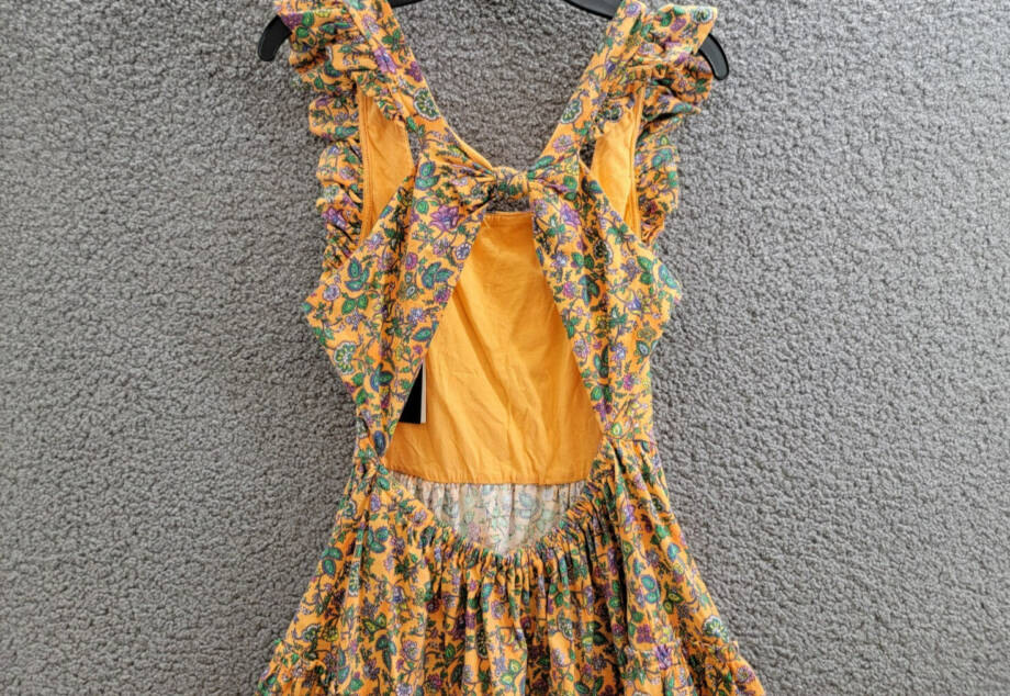 Polo Ralph Lauren Floral Ruffled Jersey Dress Big Girls XL 16 Tropical Woodblock