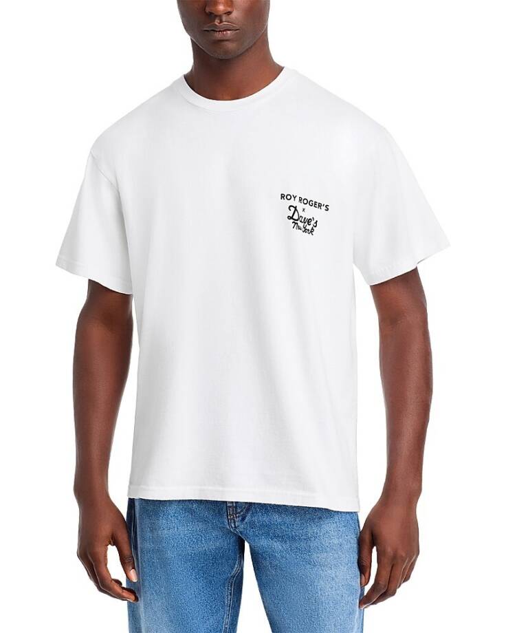 Roy Roger's X Dave's New York Industrial Print Tee Men's M White Crew Neck S/S