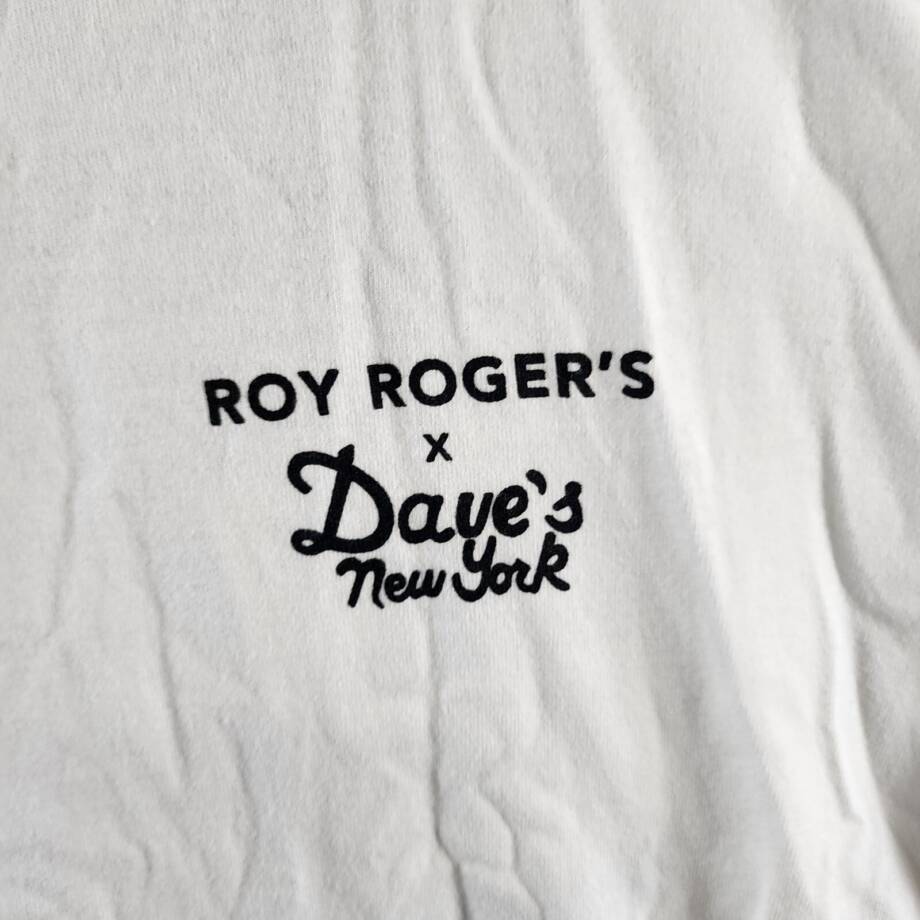 Roy Roger's X Dave's New York Industrial Print Tee Men's M White Crew Neck S/S