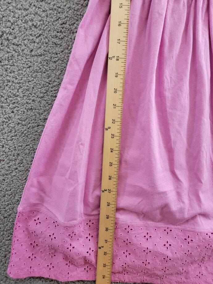 Splendid Eyelet Smocked Dress Girl's 14 Pink Square Neck Pullover