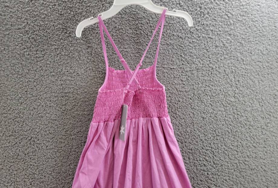 Splendid Eyelet Smocked Dress Girl's 14 Pink Square Neck Pullover
