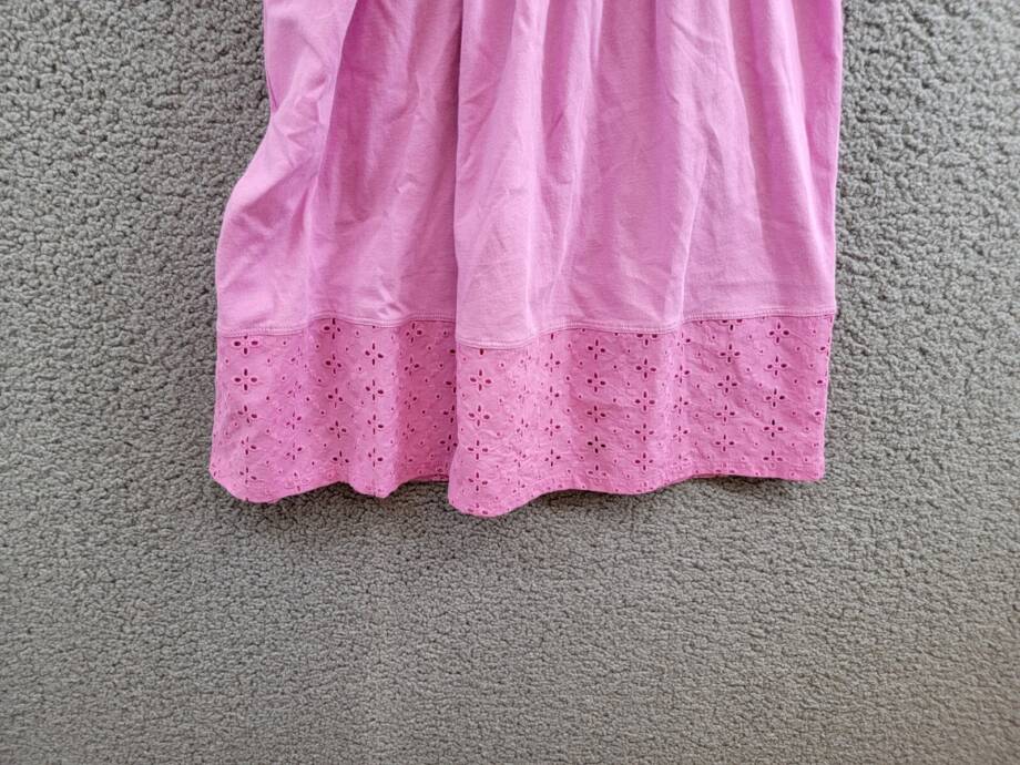 Splendid Eyelet Smocked Dress Girl's 14 Pink Square Neck Pullover