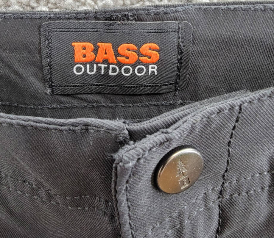 Bass Outdoor Straight-Fit Traveler Pants Men's 40 Caviar High Rise Slash Pocket