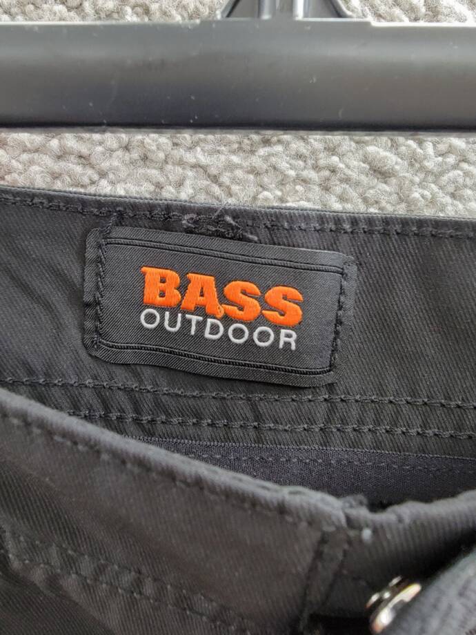 BASS OUTDOOR Straight-Fit Traveler Pants Men's 30 Caviar Zip Pockets Button Zip