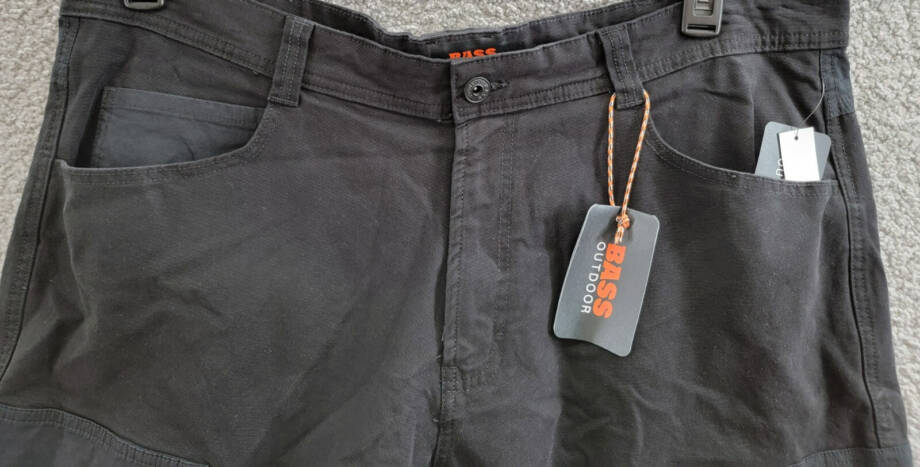 BASS OUTDOOR Worker Cargo 9" Shorts Men's 40 Caviar Zipped Pockets Button Zip