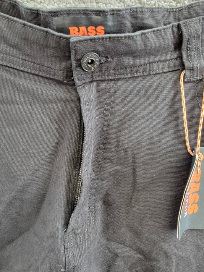 BASS OUTDOOR Worker Cargo 9" Shorts Men's 40 Caviar Zipped Pockets Button Zip