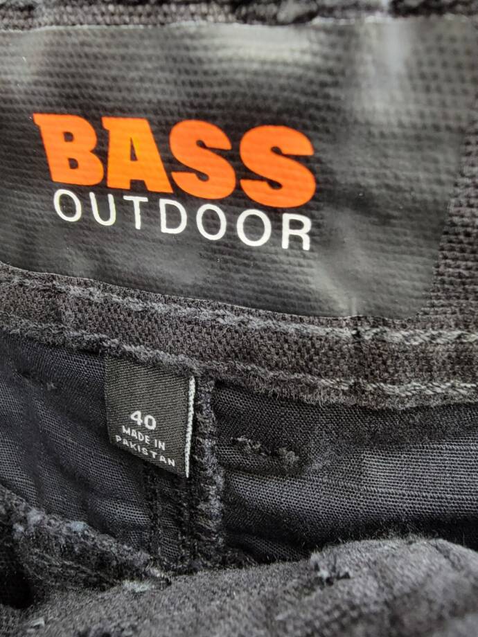 BASS OUTDOOR Worker Cargo 9" Shorts Men's 40 Caviar Zipped Pockets Button Zip