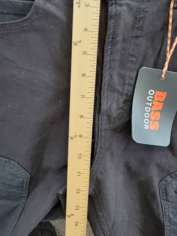 BASS OUTDOOR Worker Cargo 9" Shorts Men's 28 Caviar Zipped Pockets Button Zip