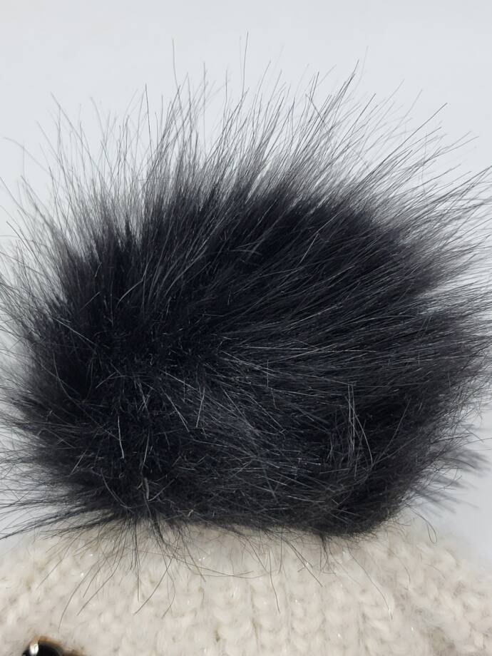 Jocelyn Faux Alpaca Crystal Embellished Hat Women's One Size Ivory Pom Pom Top