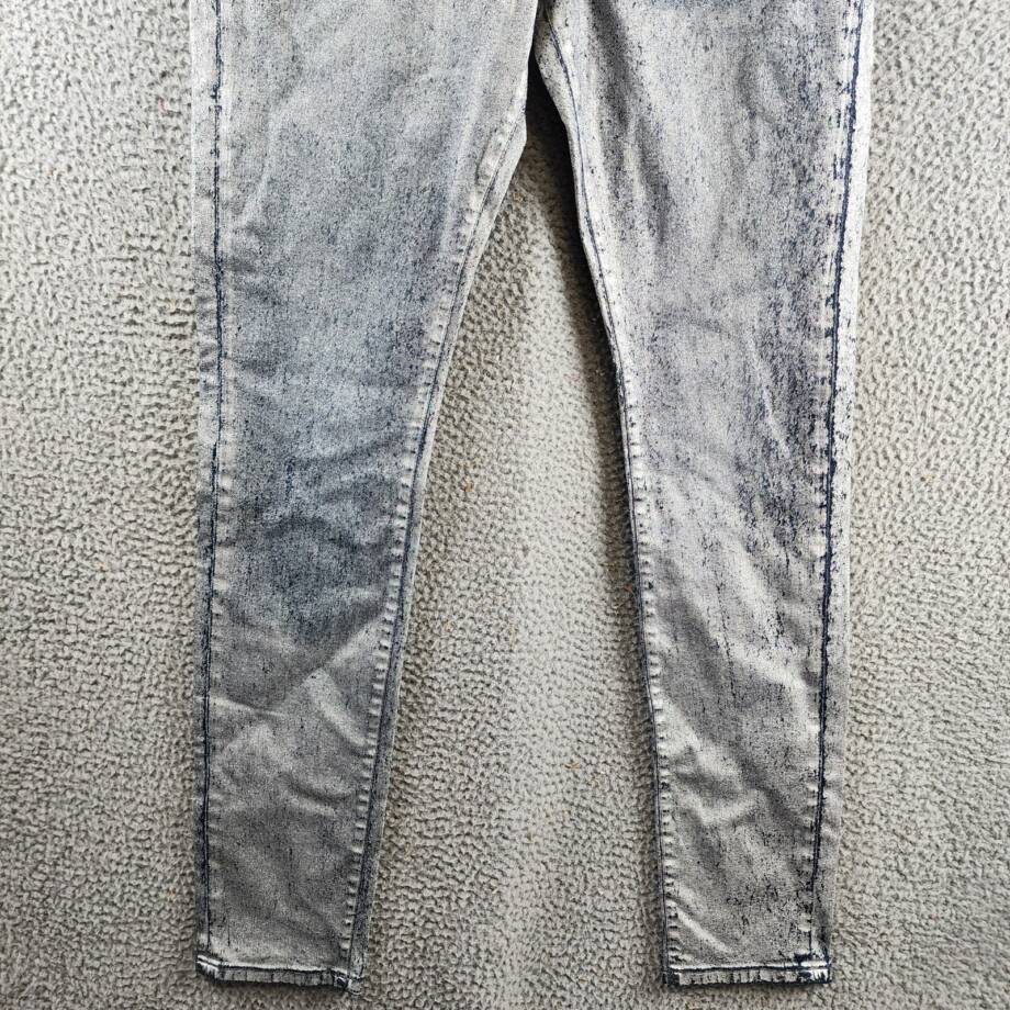 MONFRÈRE Greyson Skinny Fit Jeans Men's 36 Silver Haze Denim Button Zip Closure