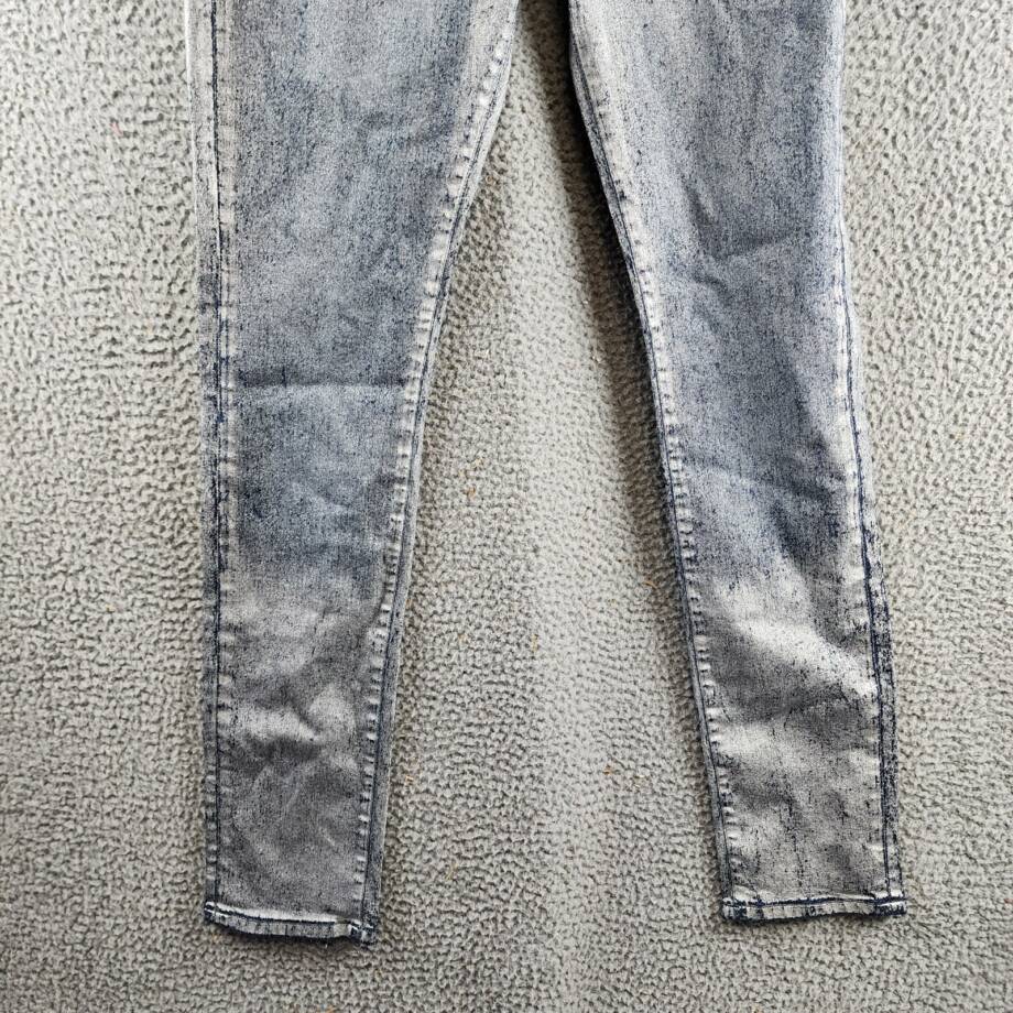 MONFRÈRE Greyson Skinny Fit Jeans Men's 32 Silver Haze Denim Button Zip Closure
