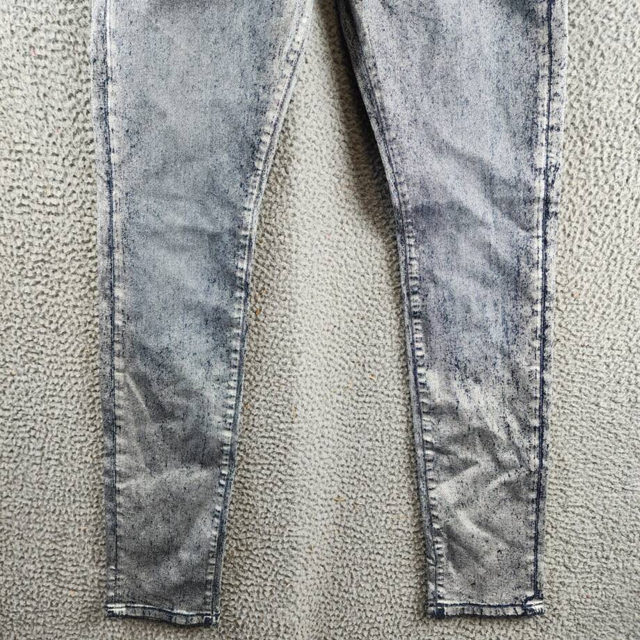 MONFRÈRE Greyson Skinny Fit Jeans Men's 34 Silver Haze Denim Button Zip Closure