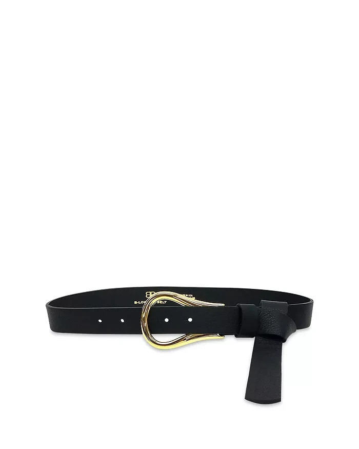 B-low the Belt Ryder Wrap Leather Belt Women's L Black/Gold Adjustable