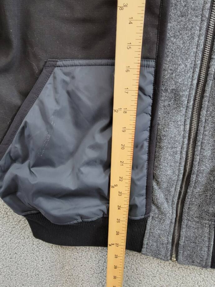 BASS OUTDOOR Hero Mixed Media Zip-Front Bomber Jacket Men's XL Black Beauty L/S