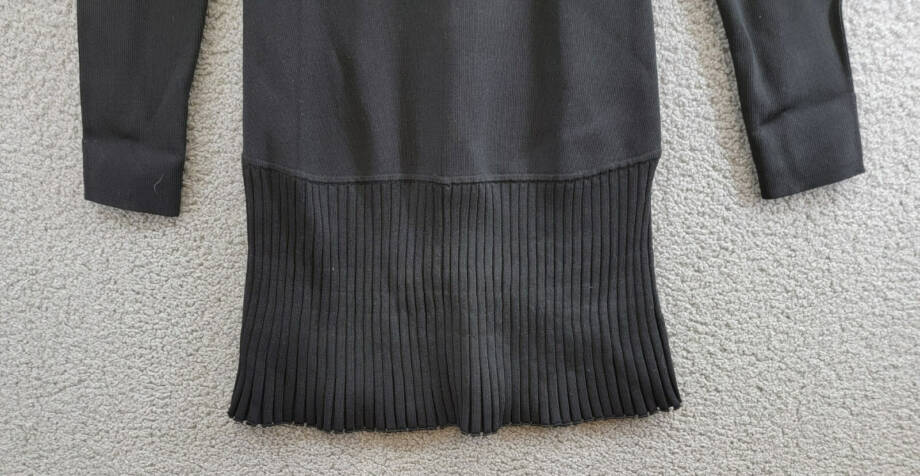 MICHAEL Michael Kors Mock-Neck Long-Sleeve Dress Women's L Black Zip Closure