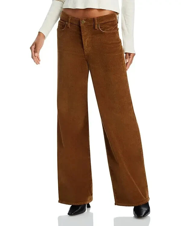 Frame Le Slim High Rise Wide Leg Palazzo Jeans Women's 25 Toast Button Closure