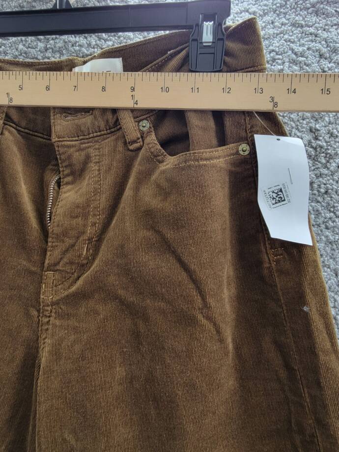 Frame Le Slim High Rise Wide Leg Palazzo Jeans Women's 25 Toast Button Closure
