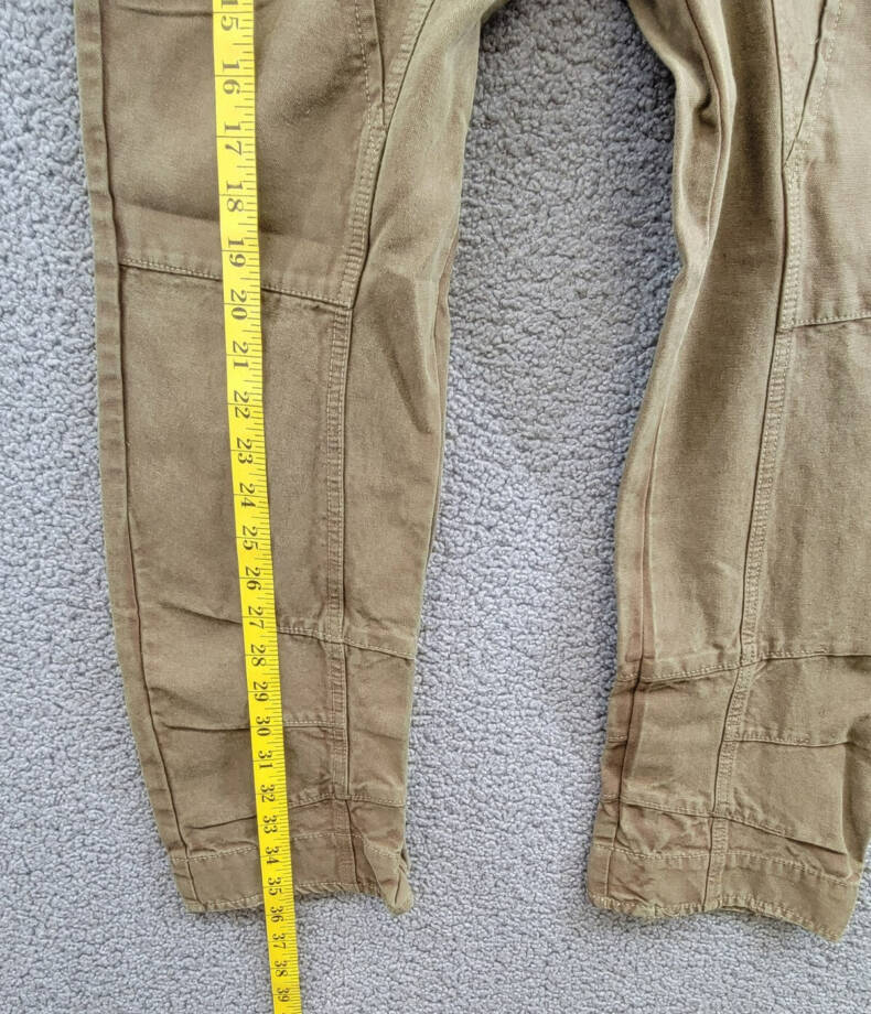 Free People We The Free Supersonic Slim Pants Women's 0 Army Button Zip Closure