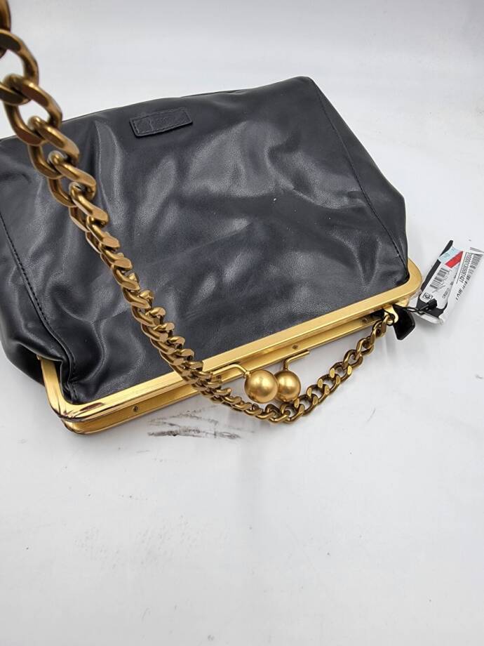 Circus by Sam Edelman Faux Leather Logo Patch Chain Strap Handbag Women's Black