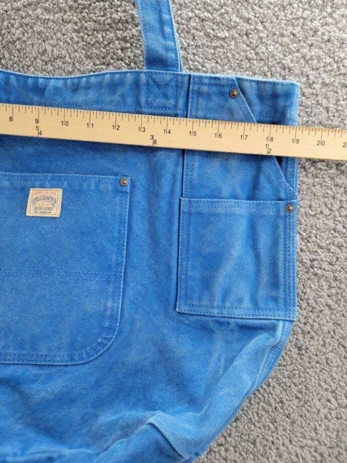 Polo Ralph Lauren Canvas Workwear Tote Bag Men's One Size Washed Blue Snap Top
