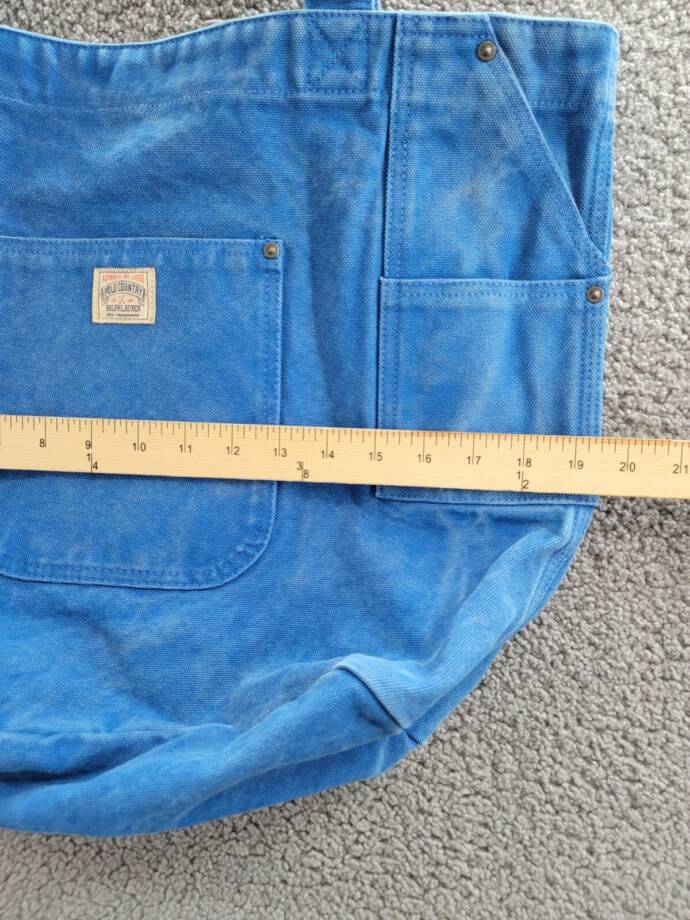 Polo Ralph Lauren Canvas Workwear Tote Bag Men's One Size Washed Blue Snap Top