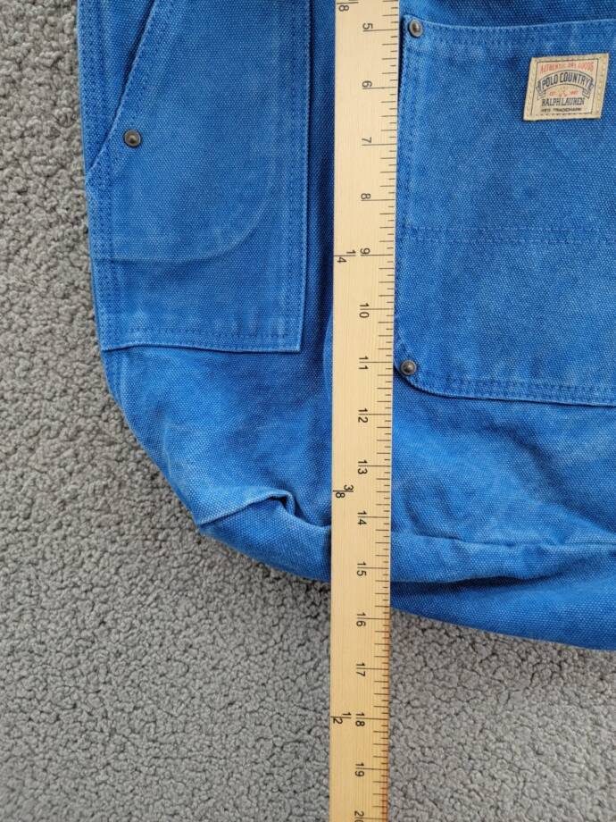 Polo Ralph Lauren Canvas Workwear Tote Bag Men's One Size Washed Blue Snap Top